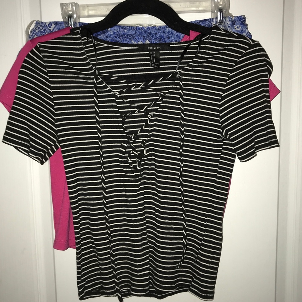 Forever 21 lace up top
